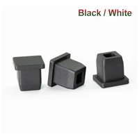 124pcs blackwhite square rubber hole caps pipe seal stopper end cap chair table feet pad a diameter 9 6 50 6mm