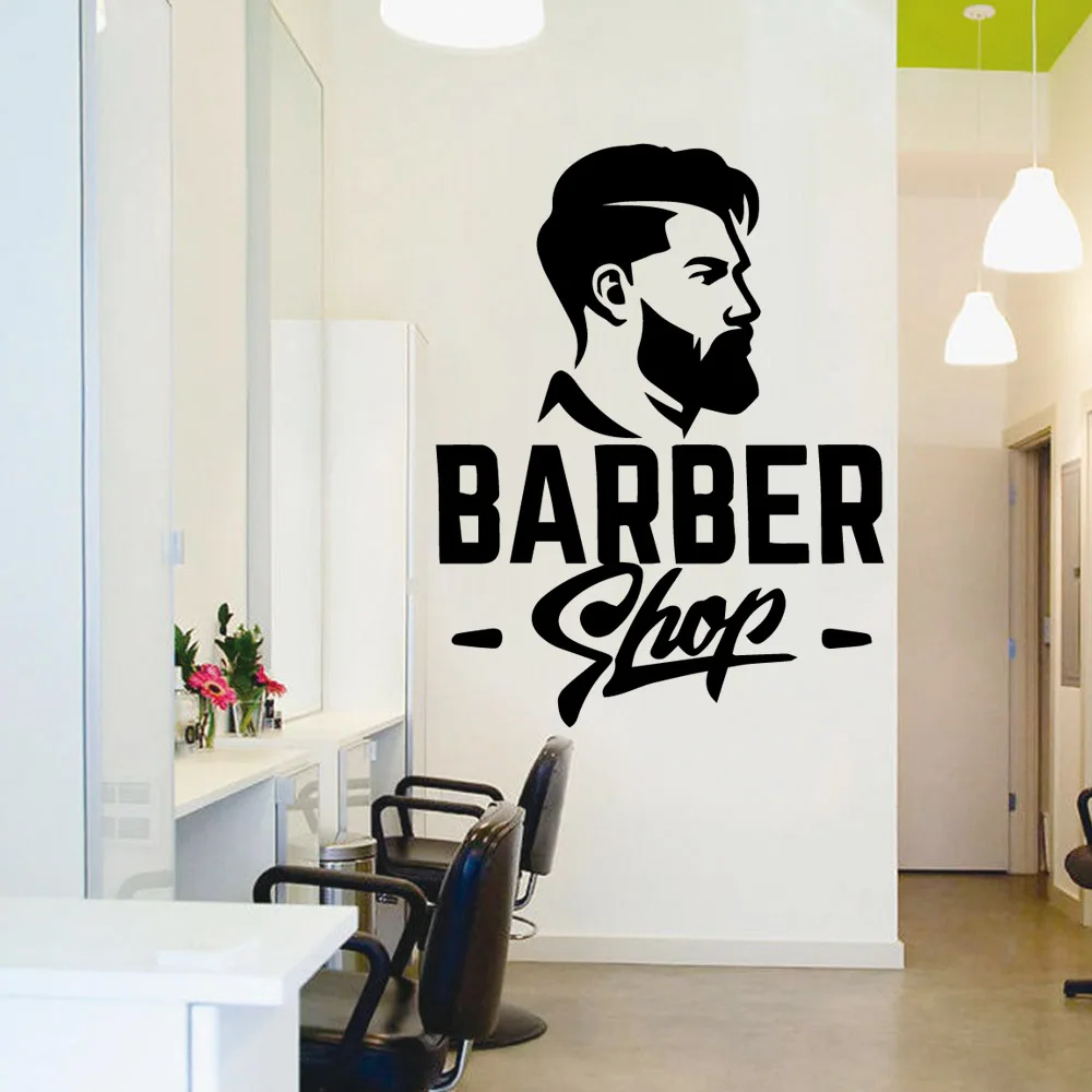 Современные Модные Наклейки На Стену Для Парикмахерского Магазина 10 Стилей