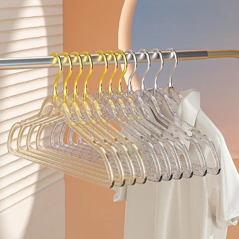 

1PC Transparent Acrylic Clothes Hanger Racks Wardrobe Hangers Clothes Drying Rack Clothing Hangers Closet Wardrobe Organizer