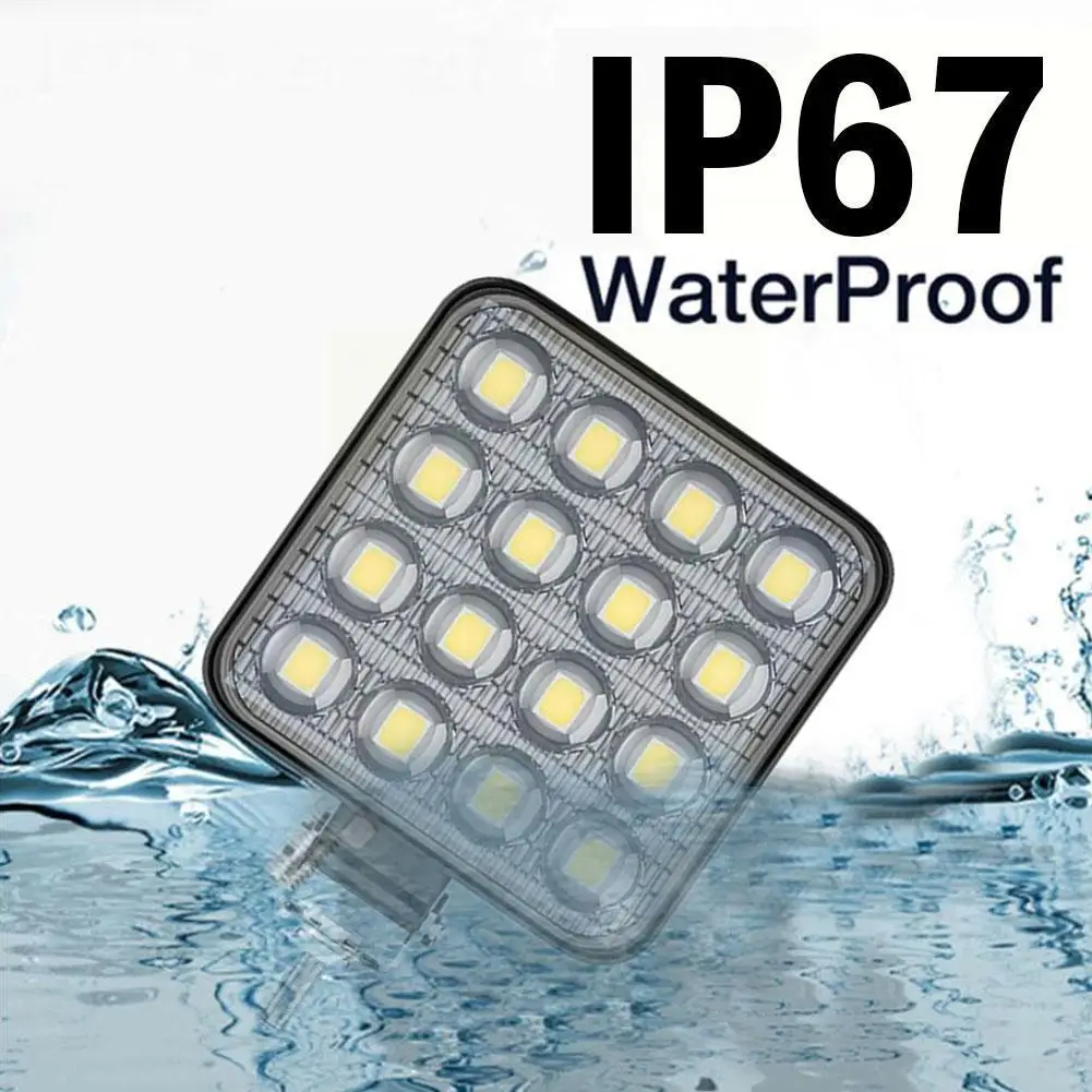 

48w Dc12/24v Universal Car Led Work Light Truck Auto Bulbs 6000k Super Spotlights For Car Motorcycle Off-road Vehicle Truck X0k2