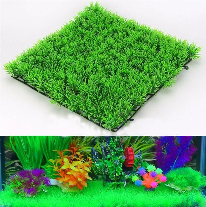 

Simulation aquatic weeds Aquarium ornaments Fish tank landscaping supplies Encrypted turf fake grass