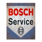 Bosch Service Ретро гаражная мастерская Оловянная вывеска металлический плакат металлический декор металлическая живопись Настенная Наклейка настенный знак