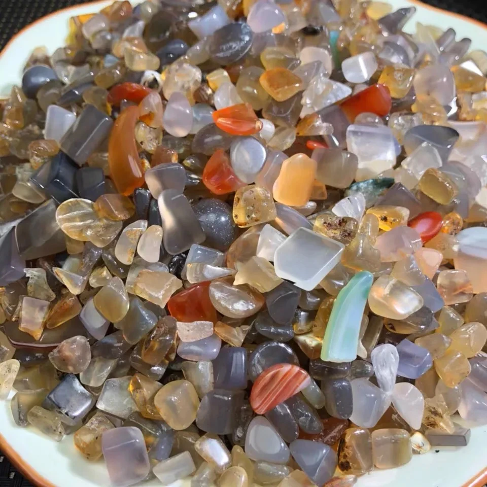 500G Natural Color Agate Original Chalcedony Big Stone Polishing Seed Fish Tank Flower Pot Carving DIY Decorate Ornaments