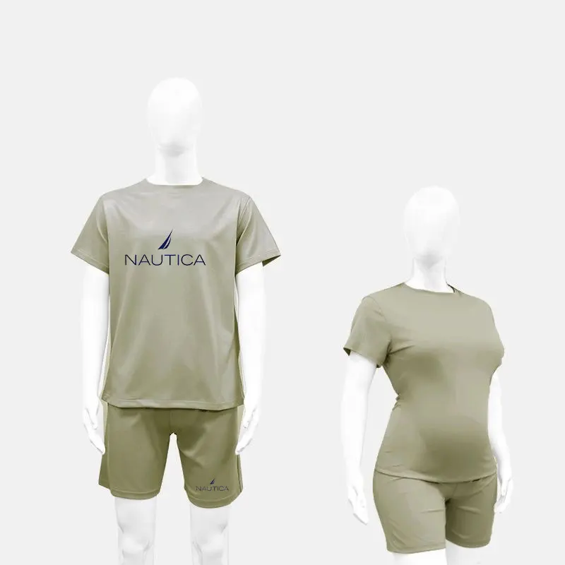 Фото Новый комплект домашней одежды для женщин от NAUTICA, комплект для сна, модные пижамы, которые можно носить на улице, футболка и шорты. №5