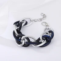 colorful rainbow acrylic resin bracelets bangles chunky thick twisted bracelets on hand female wrist chain jewelry