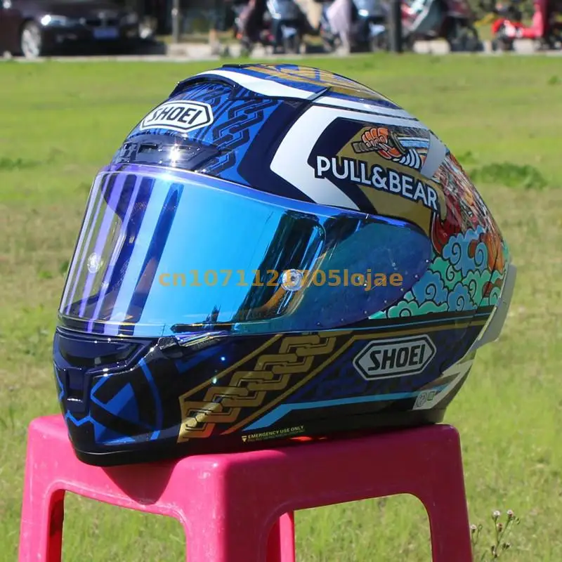 

Мотоциклетный шлем на все лицо SHOEI X-14 III Специальный шлем X-четырнадцати выпуска X-четырнадцати спортивный гоночный шлем счастливая кошка