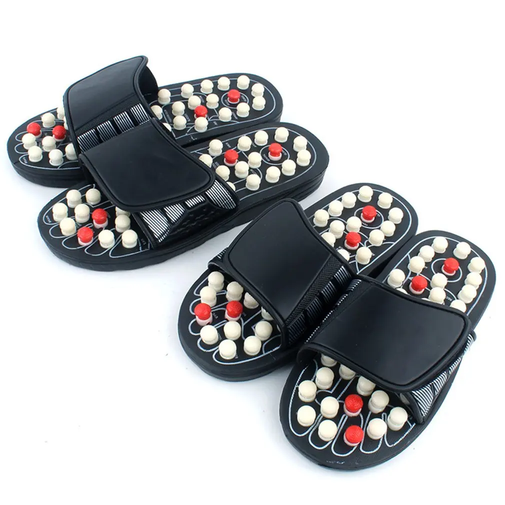 

1 Pair Feet Massage Slippers Foot Reflexology Acupuncture Therapy Massager Walk Stone Shoes Cobblestone Slipper