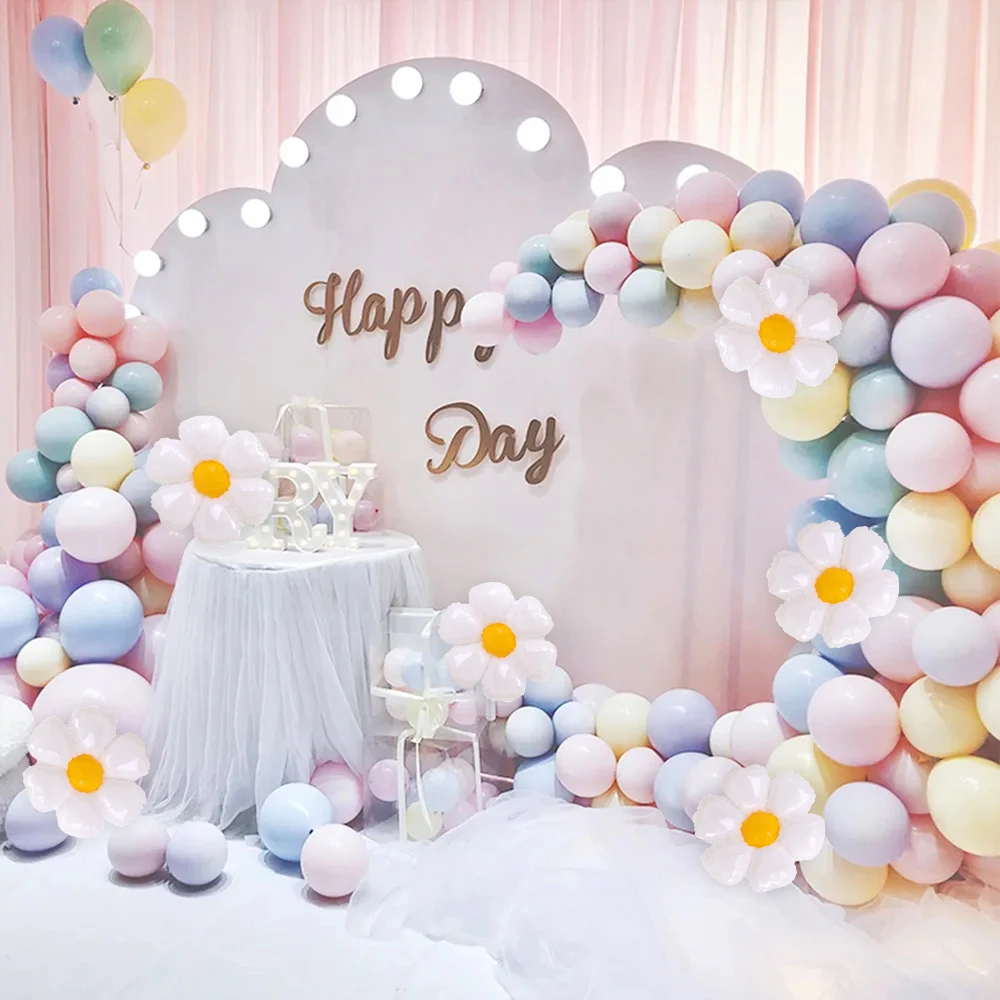 

Macaron Candy Colorful Balloons Garland Arch Chrysanthemum Foil Balloons Girl Princess Birthday Party Wedding Decor Baby Shower