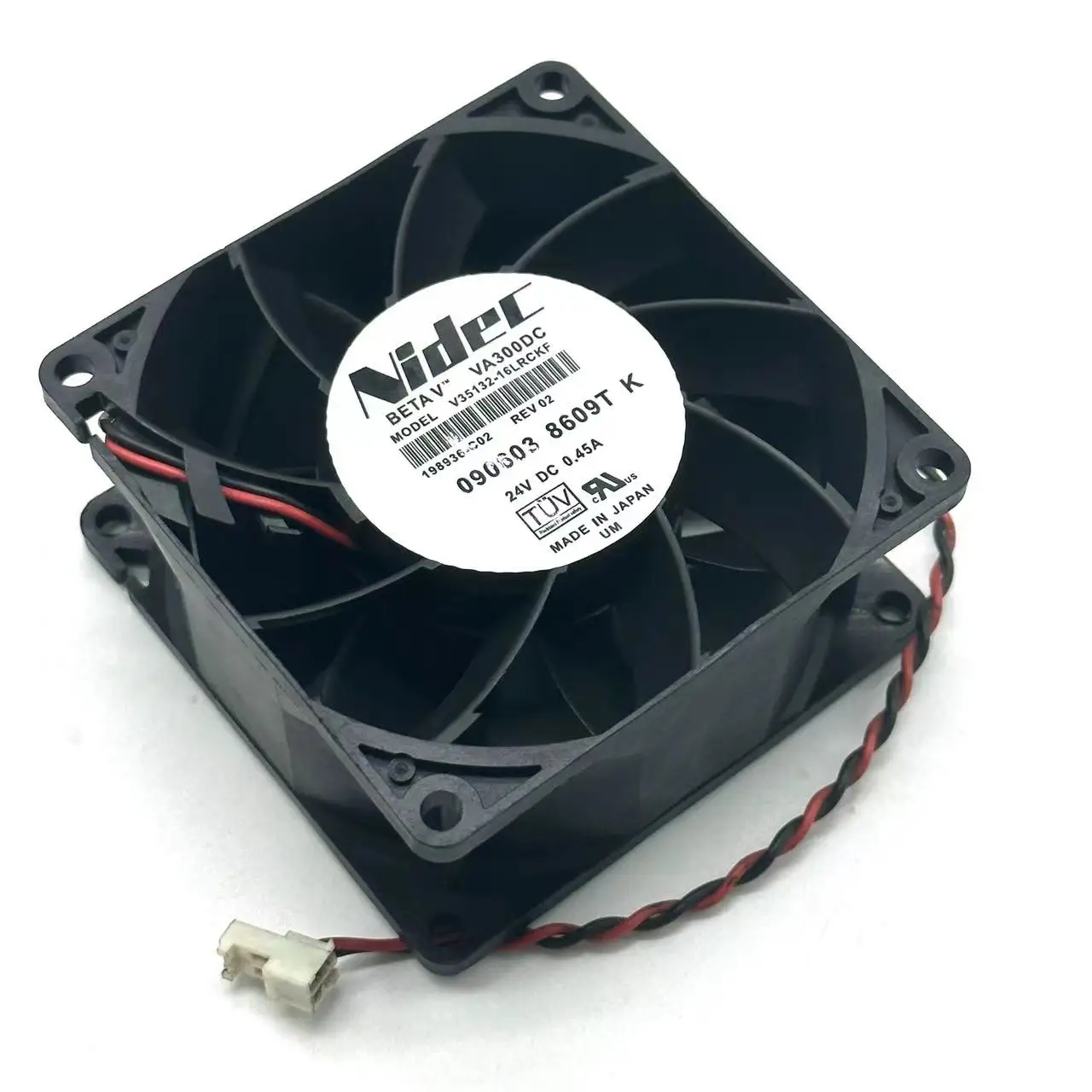 Двухпроводный Вентилятор охлаждения сервера Nidec V35132-16LRCKF DC 24V 0.45A 80x80x38 мм