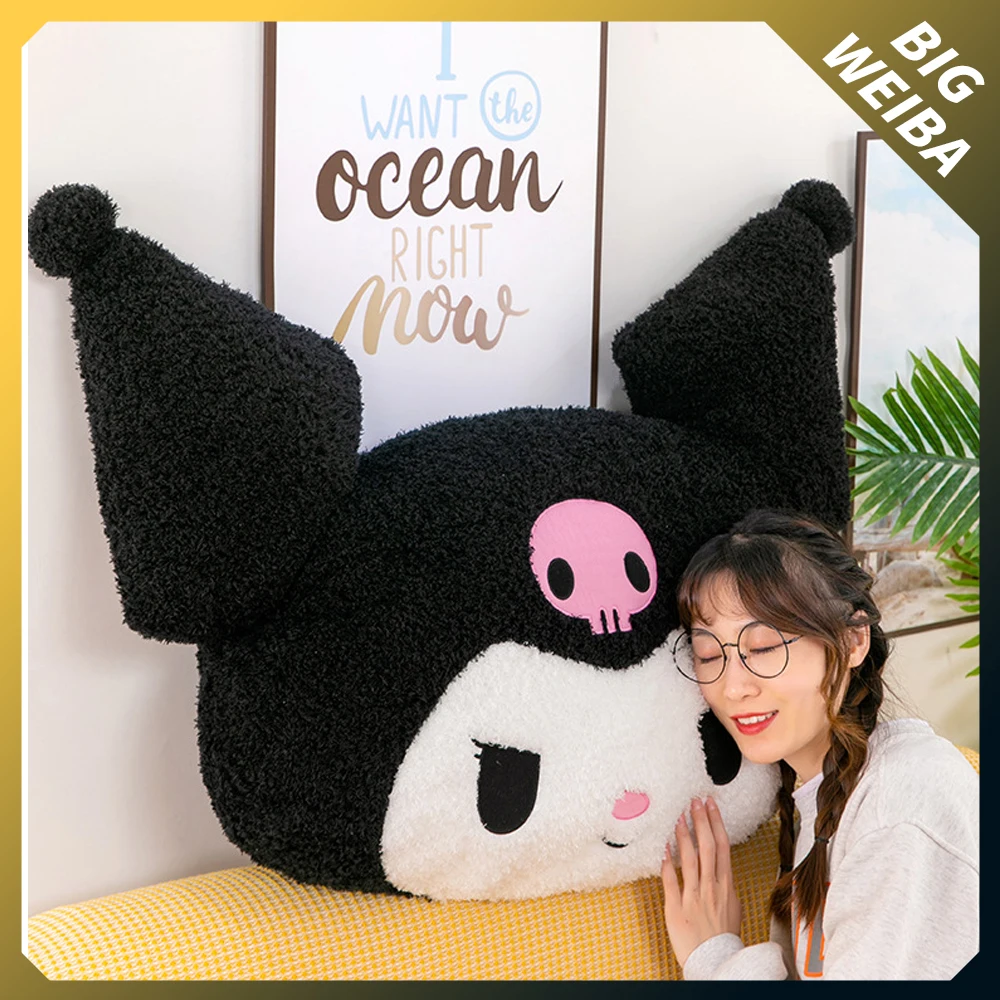 

Большая плюшевая подушка Sanrio Kawaii, диванная мягкая подушка Mymelody Kuromi, мультяшная подушка, подарок для девушки на день рождения