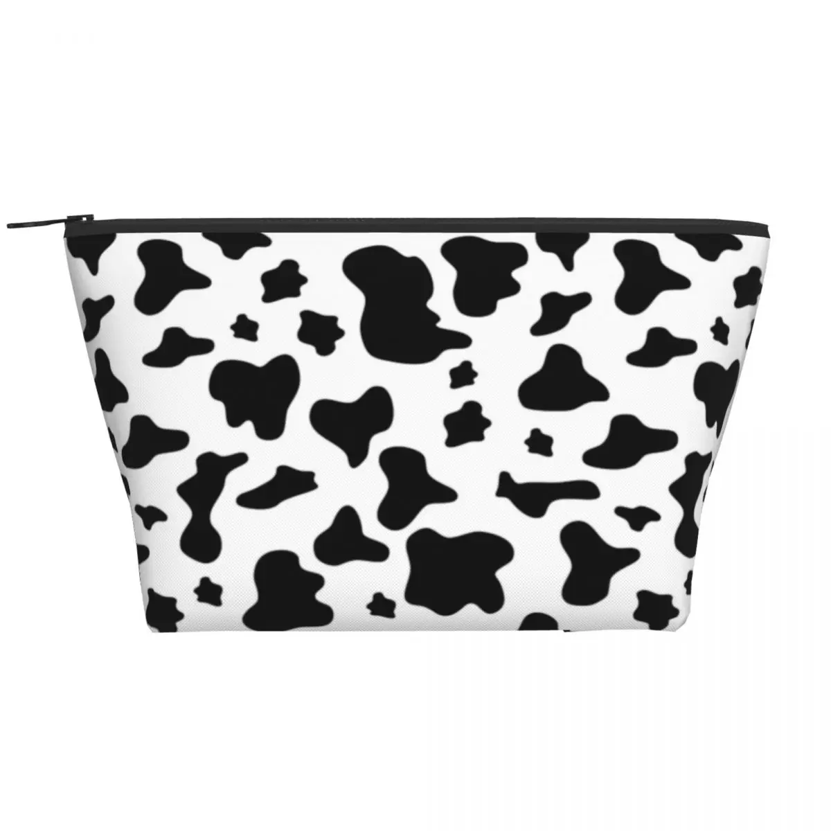 

Funny Farm Zipper Storage Organizers Black White Cow Print Women Makeup Pouch Organization Travel Cosmetic Bags
