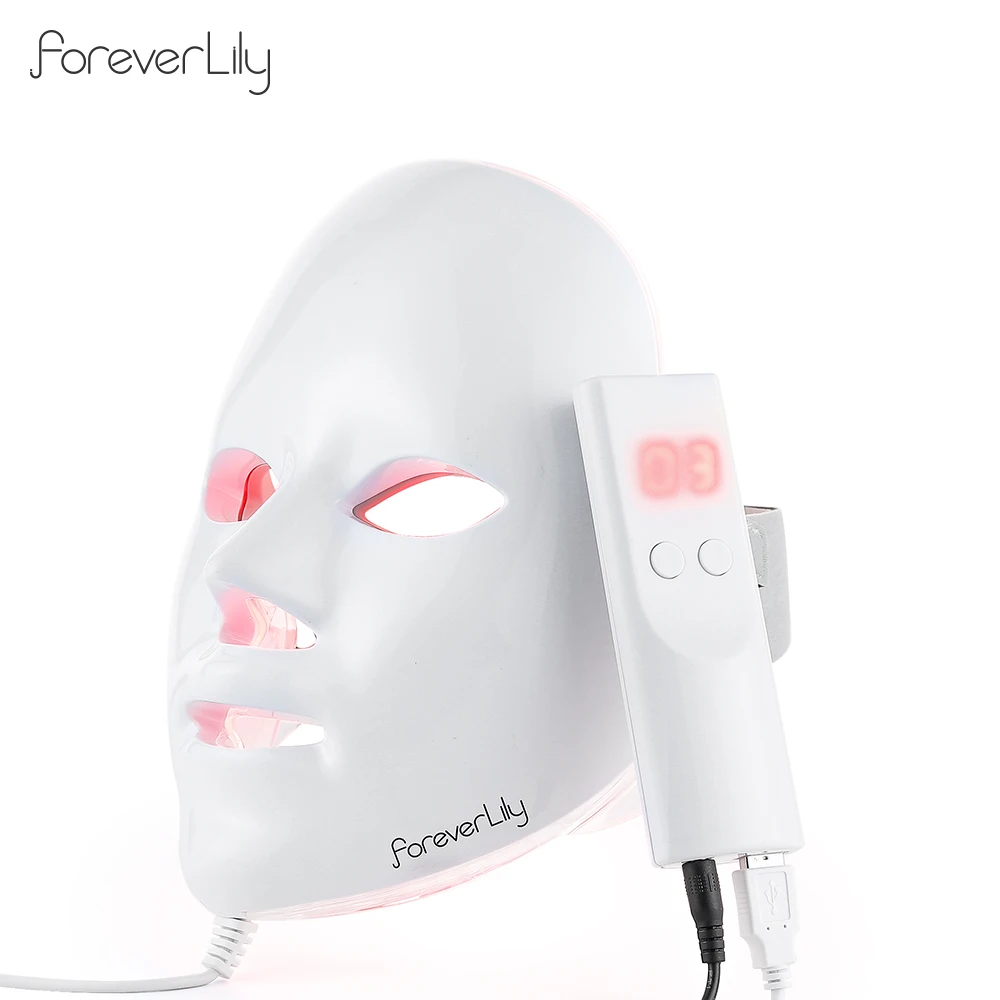 

Foreverlily Minimalism 7 Colors LED Facial Mask Photon Therapy Anti-Acne Wrinkle Removal Skin Rejuvenation Face Skin Care Tools