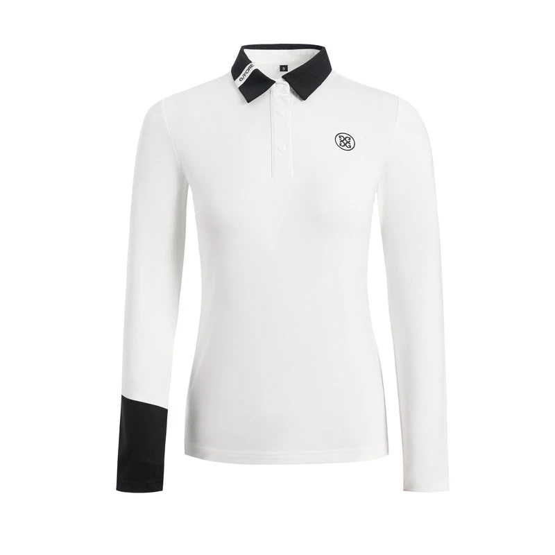 Autumn and winter golf clothing women Korean lapel long-sleeved T-shirt padded polo shirt golf autumn and winter