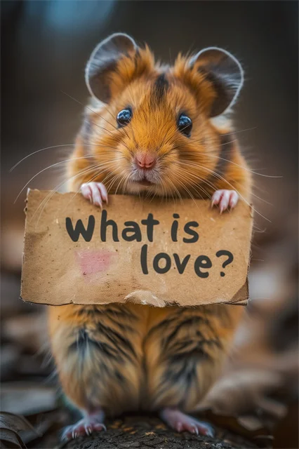 

Холст "What Is Love" с изображением хомяка