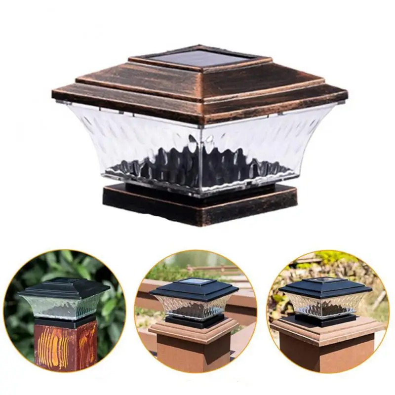 

Solar Light Outdoor Waterproof Solar Post Light Villa Column Lamp Fence Gate Pillar Head LED Lamp for House Gate Patio Garden