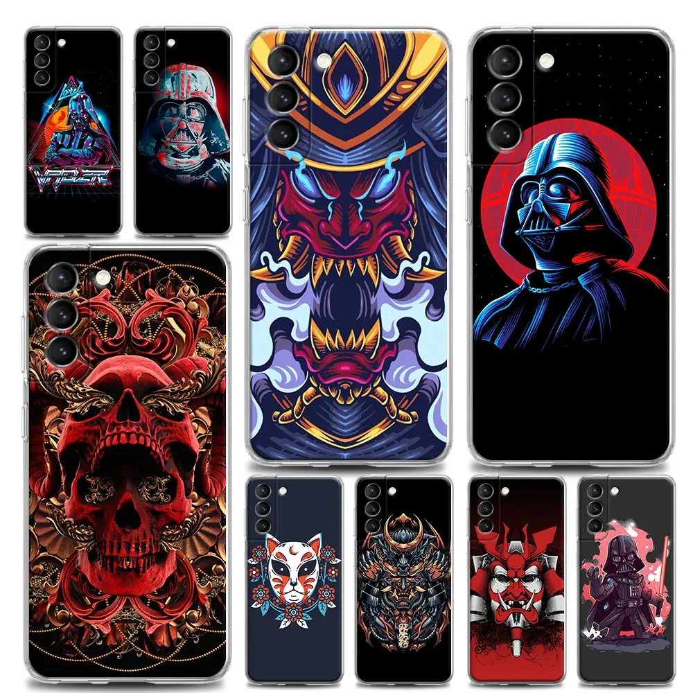 

Phone Case for Samsung S22 S9 S10 S10e S20 S21 Plus Lite Ultra FE 4G 5G Soft Silicone Case Cover Darth Vader Samurai Tattoo