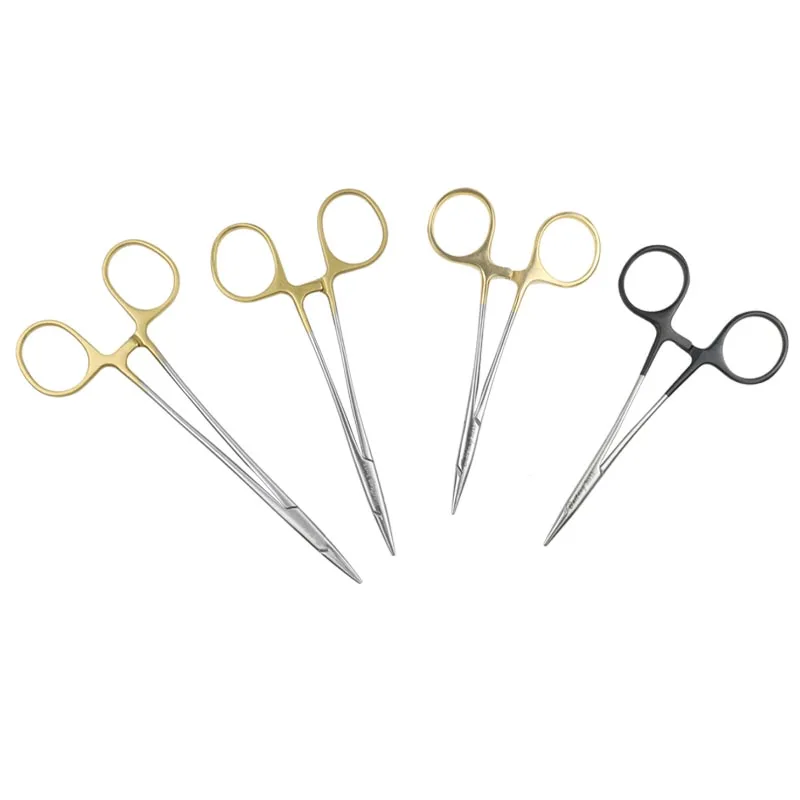 

Stainless Steel Needle Holder Golden Black Handle Needle Holding Pliers Autoclavable