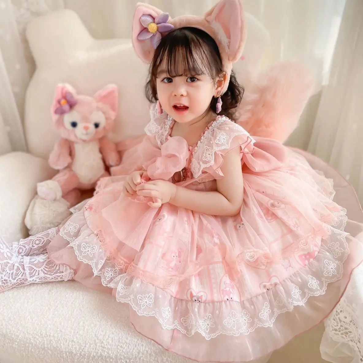 Милое винтажное платье Eid для маленьких девочек в стиле &quotЛолита&quot кружевное