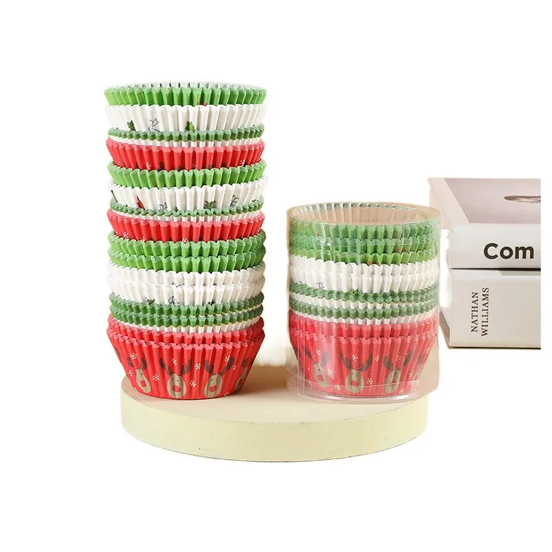 200 шт. бумажные стаканчики для рождественских кексов формы выпечки футляры