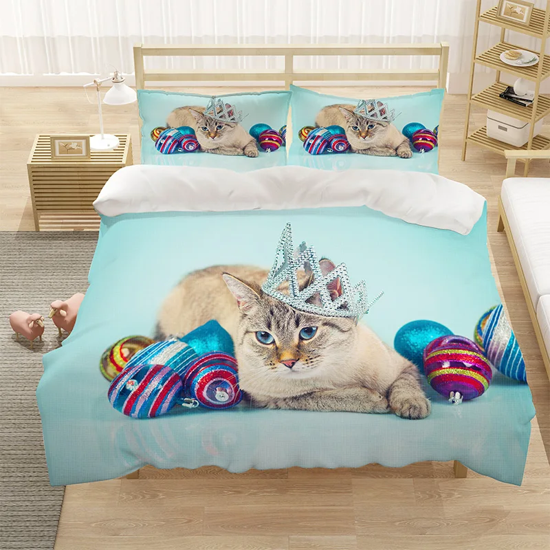 

Set Duvet Cover Set With Pillowcases Comforter Cover Set Bedclothes Twin Full Queen King Animal Cat 3d Bedding