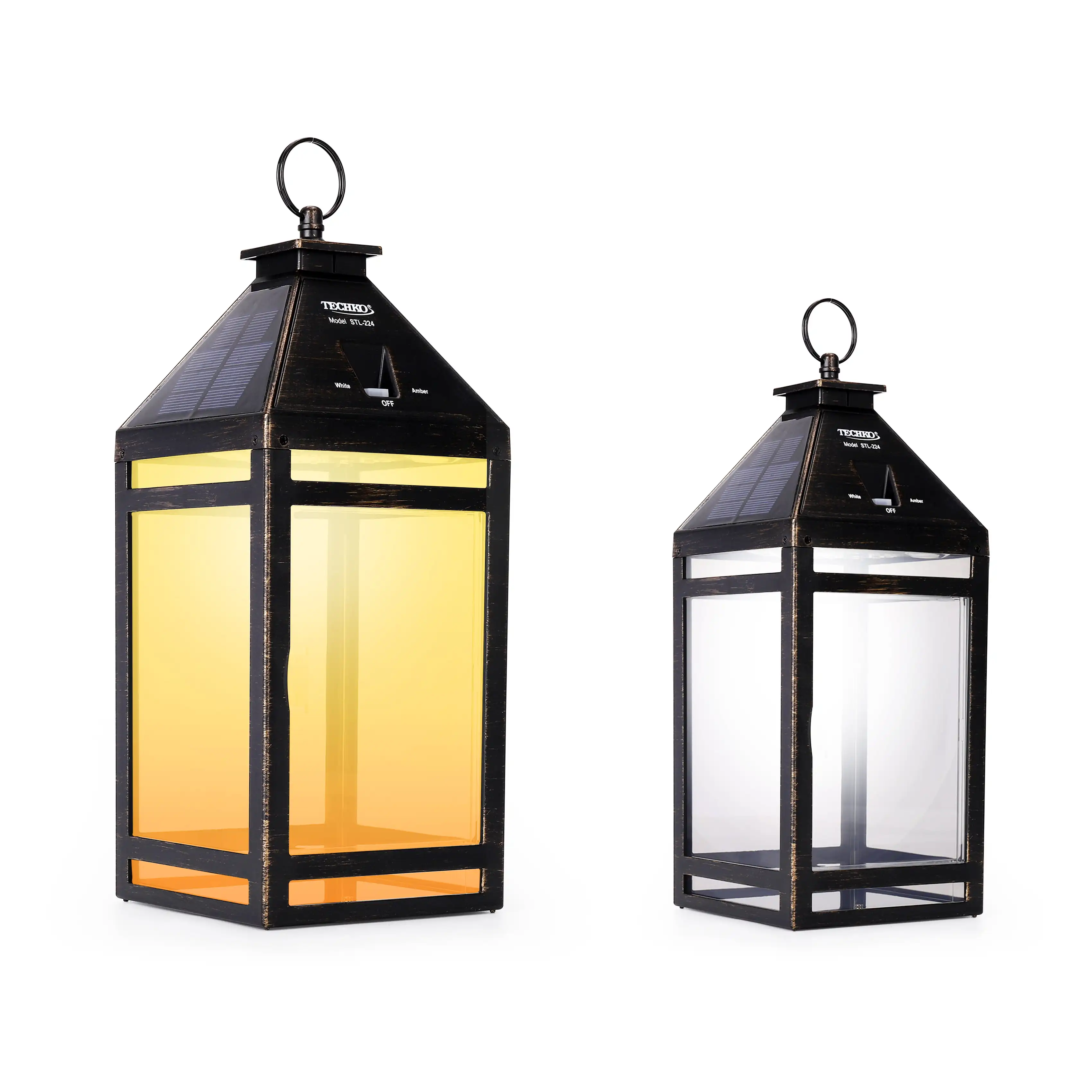 

Solar Portable Lantern - LED Amber/White Light - Clear Panel