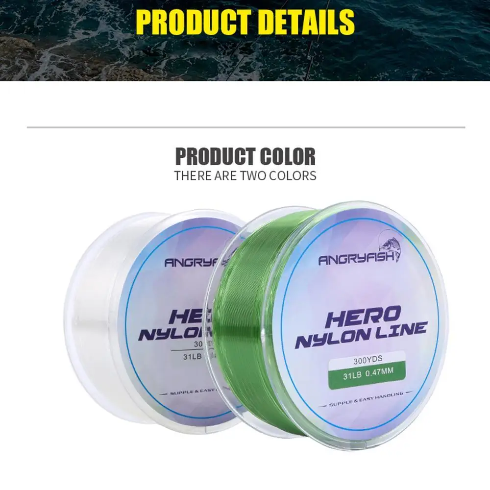 

Japanese Fish Line pesca Float Lures Bite 300YD 0.12mm-0.47mm Nylon Fishing Line Monofilament Japan Carp Cast Fishes Line 2-35LB
