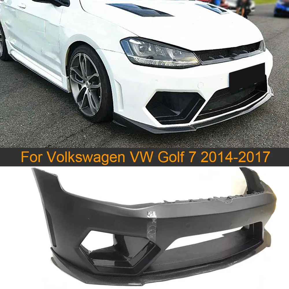 

Комплект кузова переднего бампера из ПП для Volkswagen VW Golf 7 VII MK7 2014-2017, передний бампер, губа, спойлер для подбородка, комплекты кузова