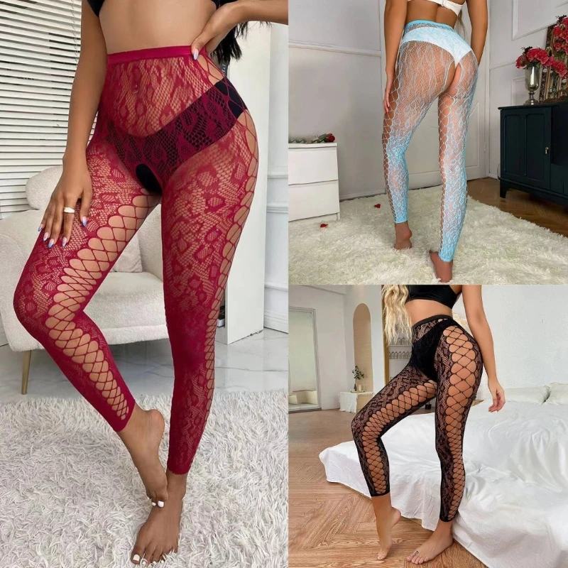 

Чулки с леопардовым узором, колготки, сетчатые колготки без промежности для женщин