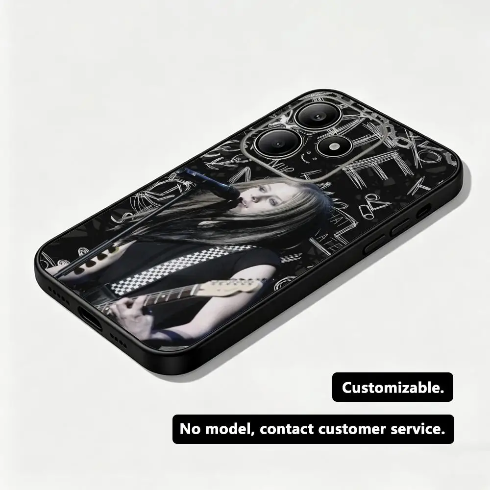 Фото Чехол для телефона Avril Lavigne для Xiaomi Redmi17 14C 13C 12C Note 15 14 13 12 Pro Plus S, мягкий черный чехол для телефона. №5