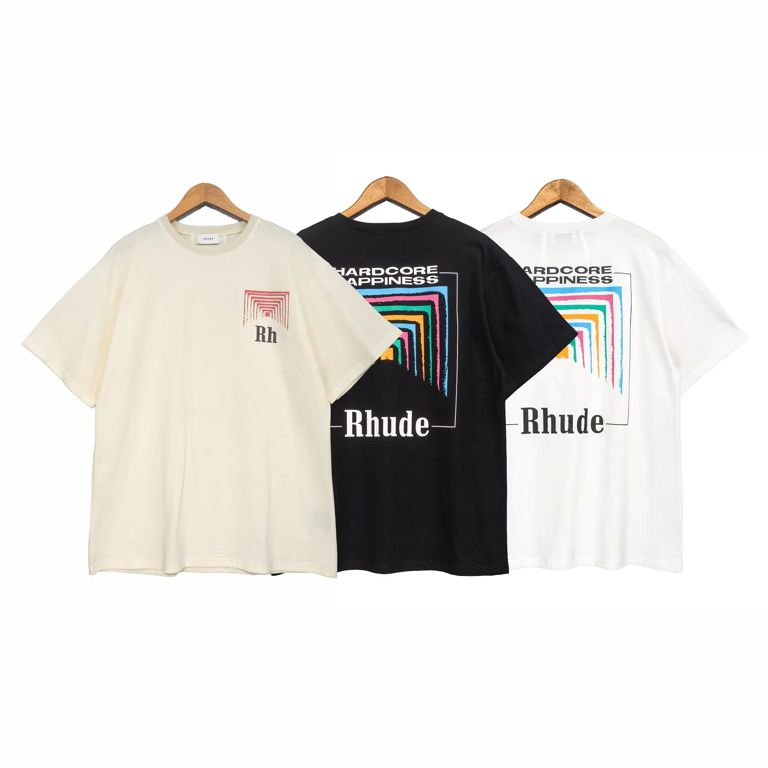

RHUDE 1:1 Oversized T Shirt Men Women Print Logo Car Print Best Quality T-Shirts Rhude Tops