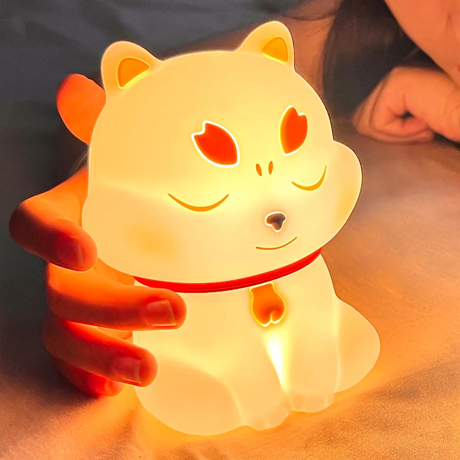 

Silicone Night Light Cute Cat Night Lamps Dimmable Timed Rechargeable for Kids Bedroom Room Decor Birthday Christmas Gifts Girls