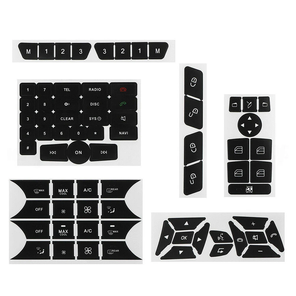 

Car Interior Stickers Radio Climate Control Button Repair Decals Stickers Wholesale For Mercedes-Benz W204 C300 2007-2014