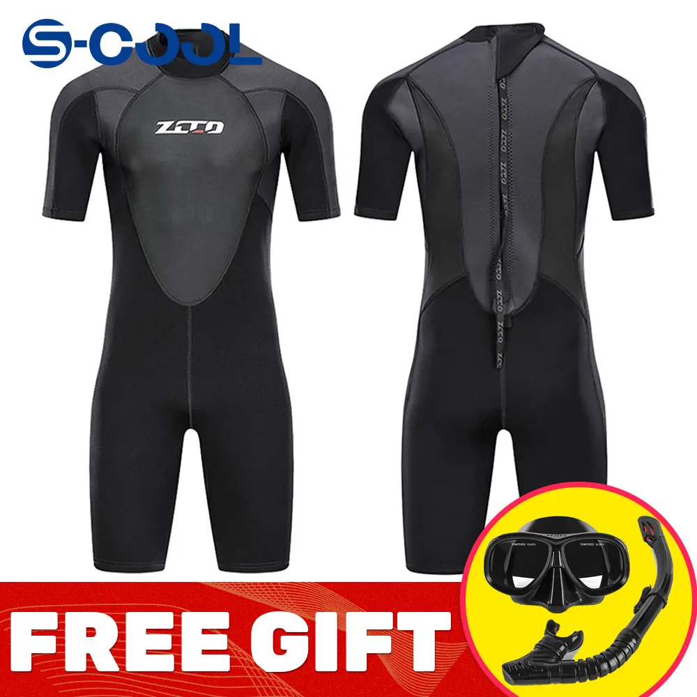 

1.5mm 3mm Men's Wetsuit Neoprene Swimming Suit Long Short One-piece Swimwear Kayaking Surfing Drifting Diving Suit Swimsuit
