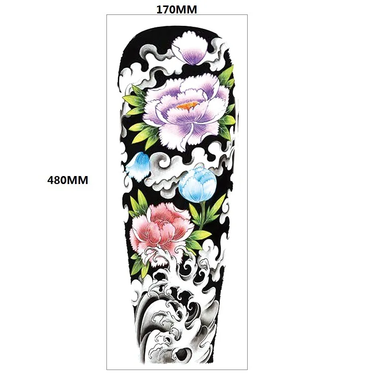 

Butterfly Flower Clock Beauty Waterproof Temporary Tattoos Fashion Large Pattern Women Men Arm Body Art Fake Tattoo Sticker