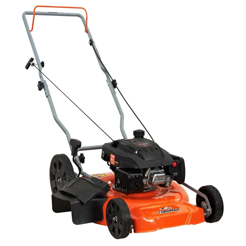 

21 in. 170cc 2-in-1 Gas Walk Behind Push Lawn Mower with High Rear Wheels