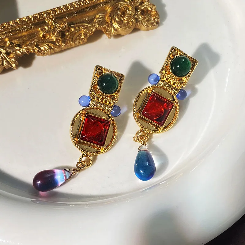 

Женские серьги в стиле ретро, роскошные полимерные серьги в дворцовом стиле