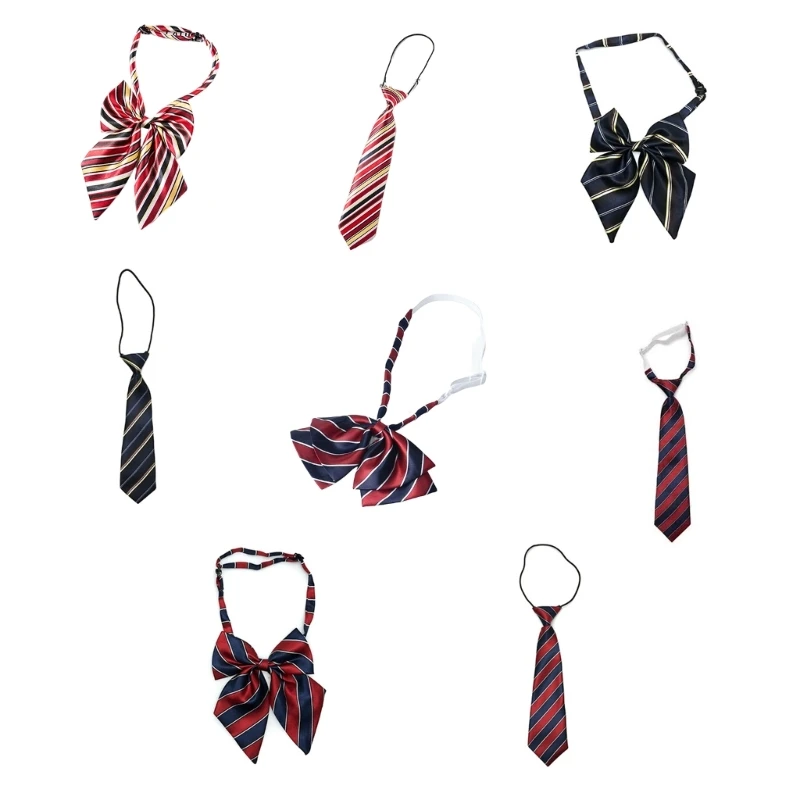 

F42F Boy Neckties For Kid Pre-tied Neckties For Boy Pre-tied Ties Kid Striped Bow Tie