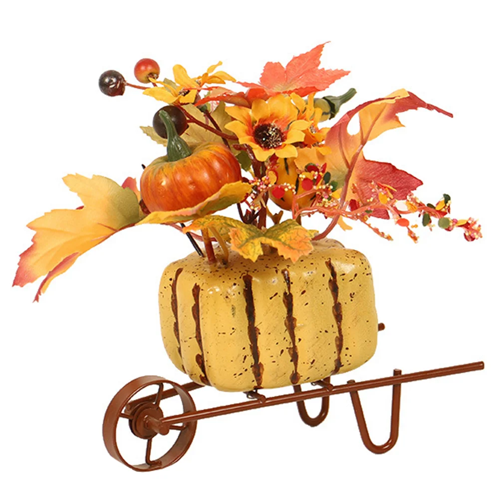 

Pumpkin Pumpkins Table Decor Mini Thanksgiving Autumn Wroughtdecorations Decoratingiron Arrangement Decoration Tabletop Floral