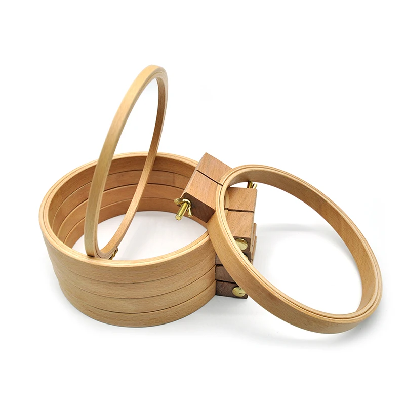 

Растягивающаяся круглая вышивка из массива дерева, растягивающаяся деревянная рамка для вышивки крестиком, инструмент для рукоделия
