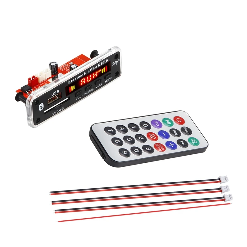 DC 7V 18V 50W Decoder Board Amplifier MP3 Bluetooth 5.0 Car MP3 Player USB Recording Module FM AUX Radio For Speaker