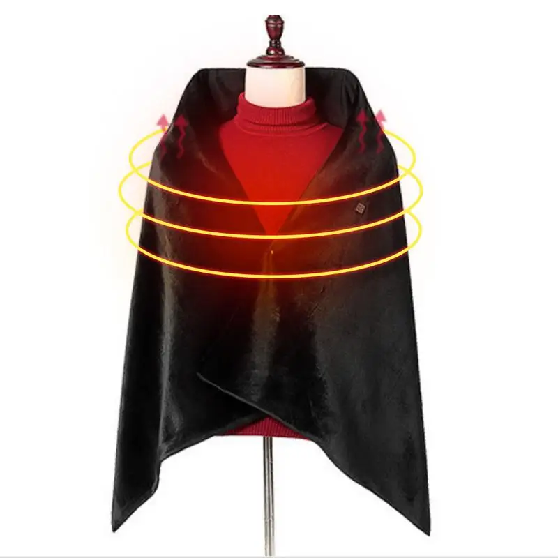 

USB Heated Warm Shawl Carbon Fiber Heating Scarf Electric Blanket Winter Warm Blanket Shoulder Heating For Car Sofa Chair
