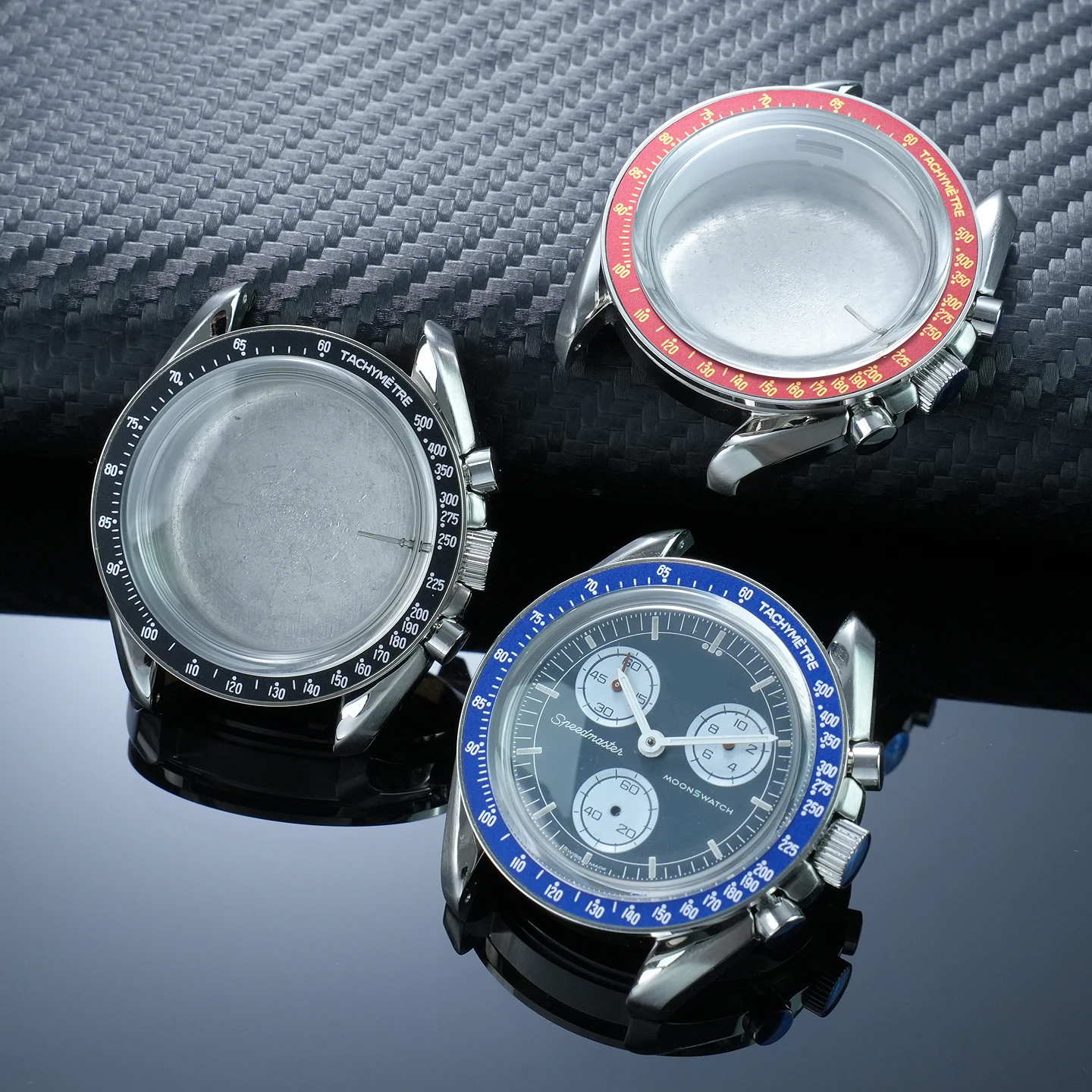 Фото Корпус для часов из нержавеющей стали: аксессуар в стиле Speedmaster для часов Swatch x Omega Planet Planet Series №3