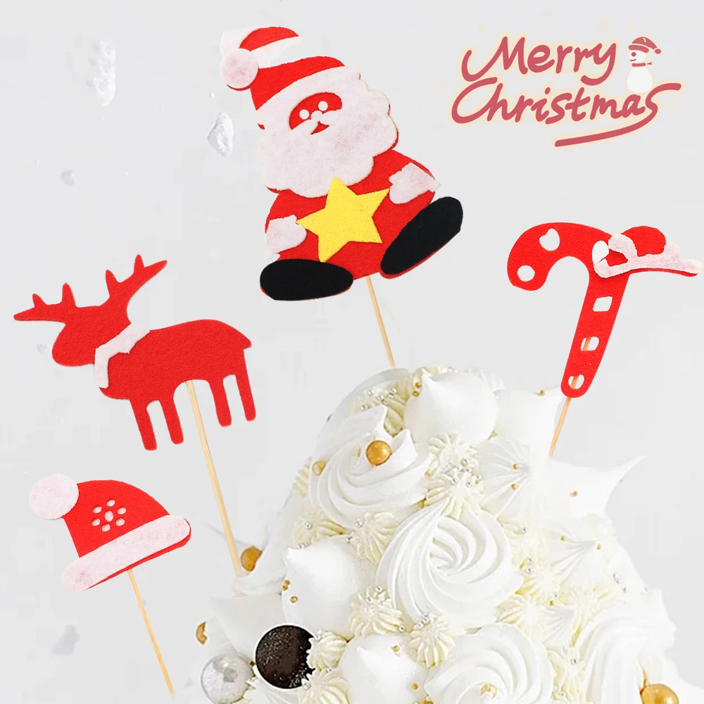 

Christmas Cake Insert Birthday Party Cake Insert Dessert Decor Merry Christmas Cake Topper New Year Gifts Xmas Cake Decoration