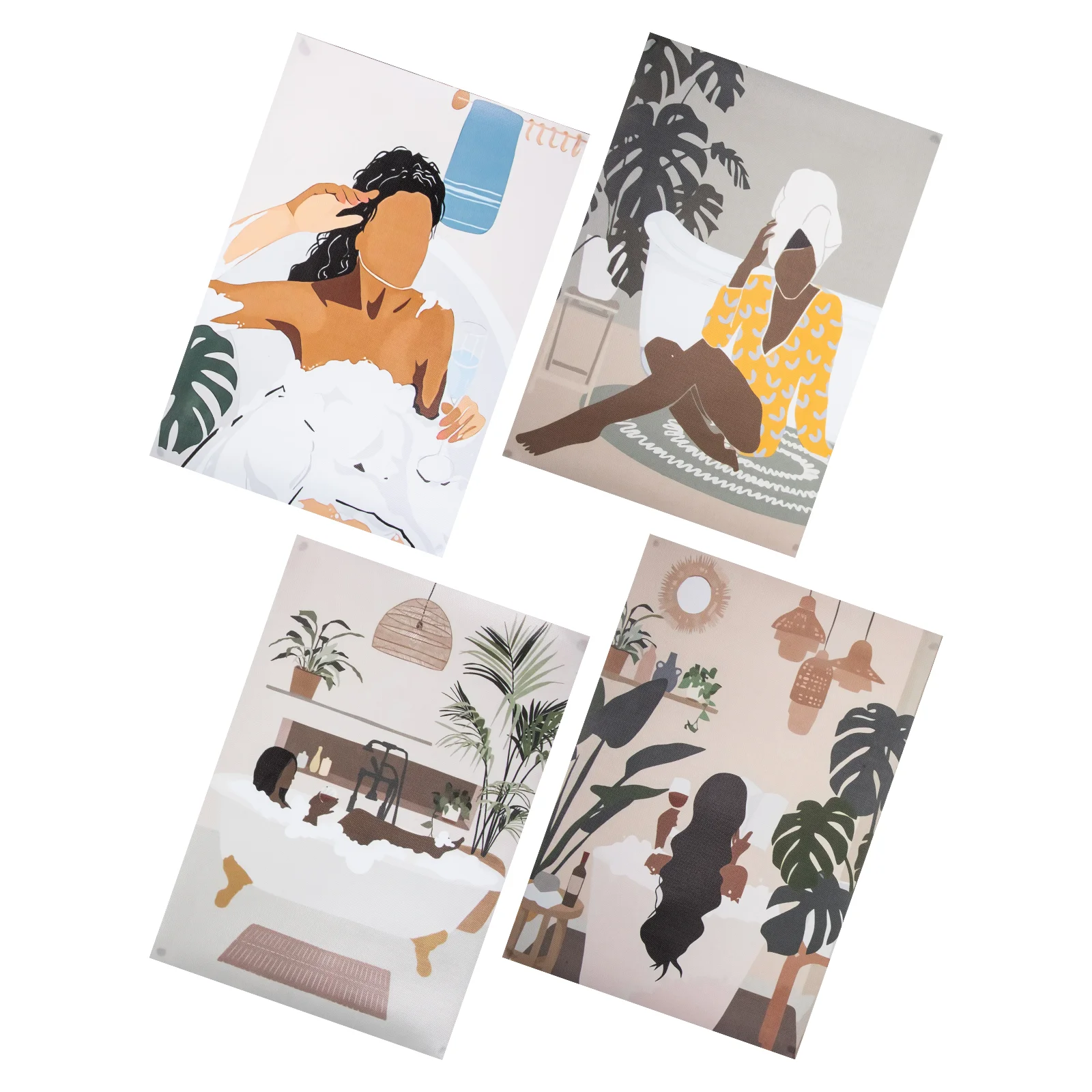 

4Pcs Household Wall Painting African Wall Picture Bedroom Wall Decor