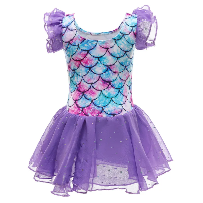 

Girls Swimsuit Butterfly Short Sleeve Swimming Print Waist Mesh Dress Children Princess Mermaid Dress One Piece Baby Swimwear