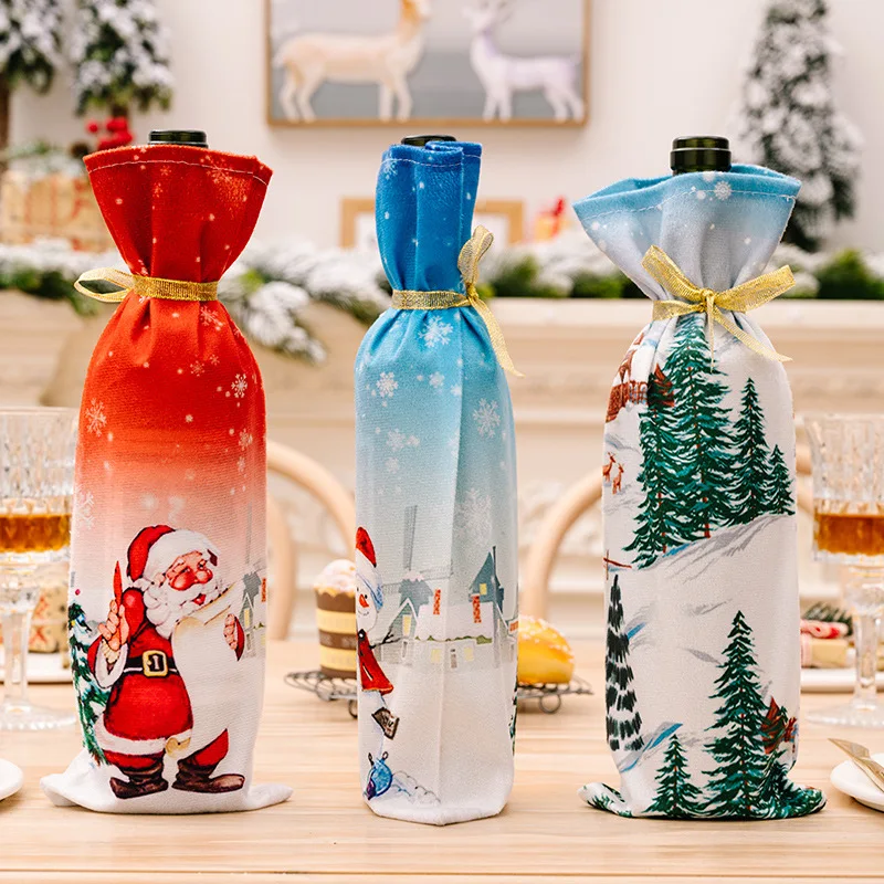 

Рождественский рукав для винной бутылки с надписью "Merry Christmas"