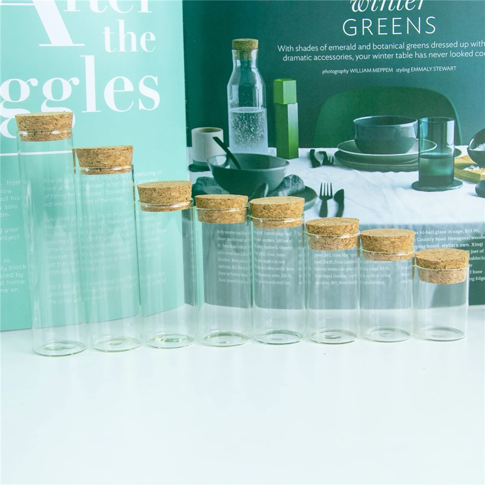 

12Pcs Jewelry Packaging Appliance Test Tube Festival Gifts Crafts Vials Reusable Hyaline Vitreous Ornaments Bottle Glass Vials