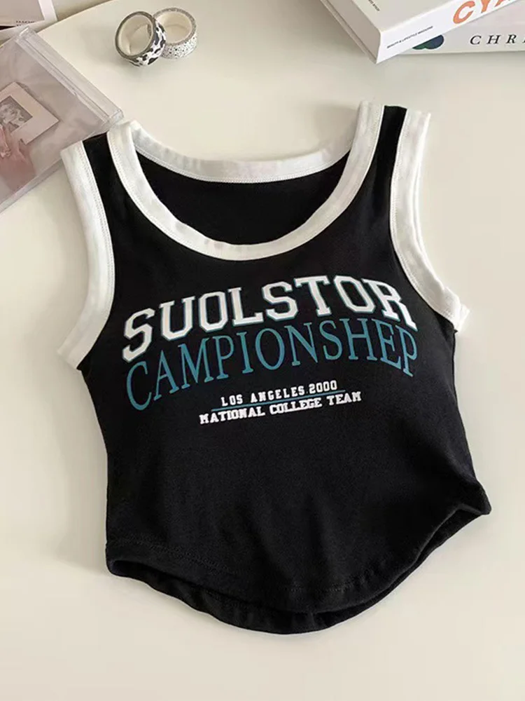 Майка женская с надписью Модный корейский бюстгальтер со встроенными цветными