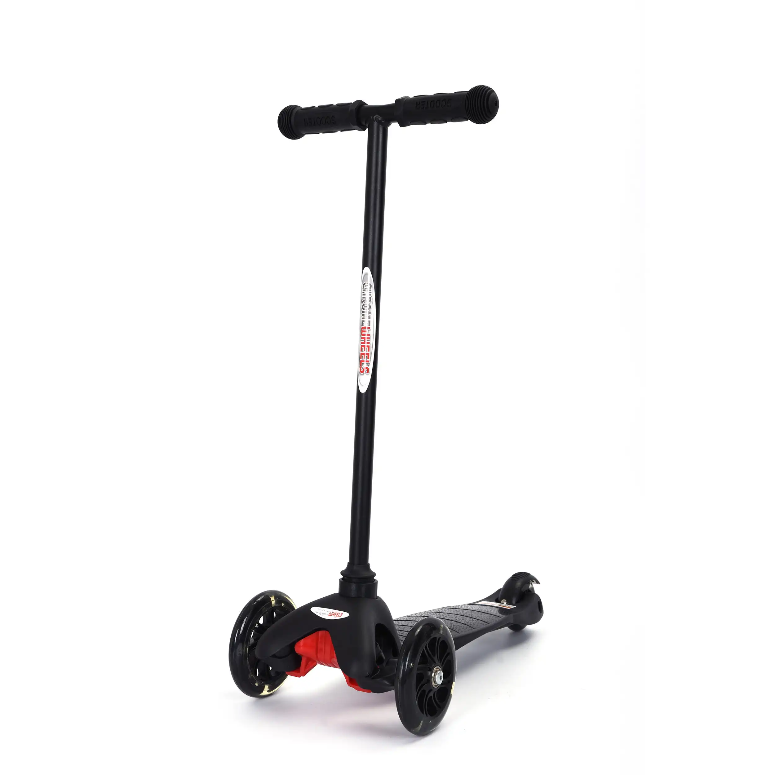 

Scooter With Flashing Pu Wheel - Black