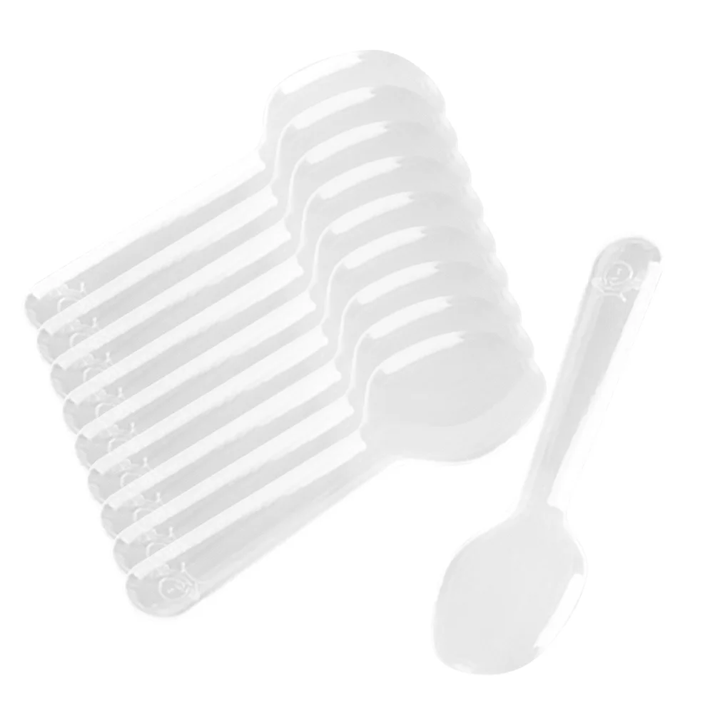 

Spoons Clearmini Spoon Disposable Ice Cream Bulk Small Forks Flatwarecutlery Silverware Dessert Supplies Party Teaspoons Duty